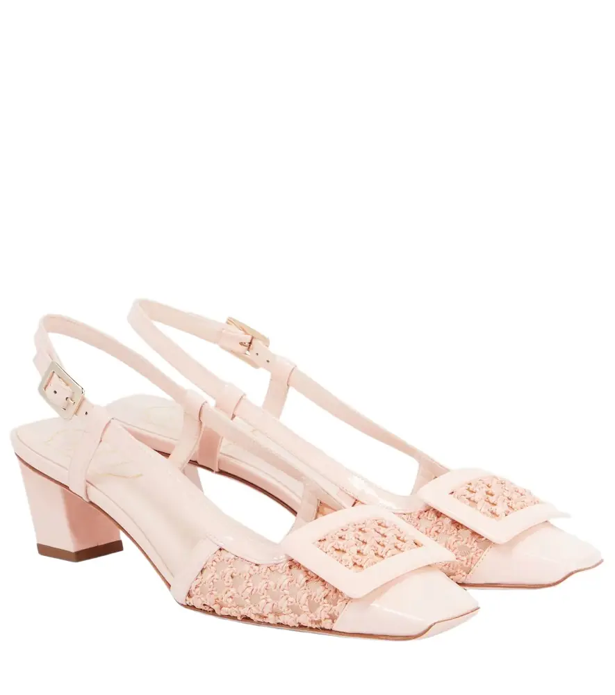 Roger Vivier Belle Vivier 45 crochet slingback pumps