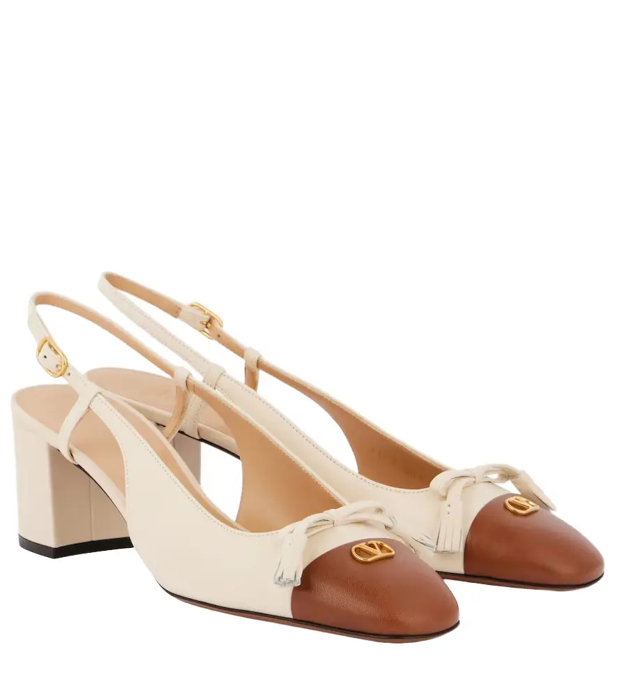 Valentino Garavani Valet du Roi leather slingback pumps