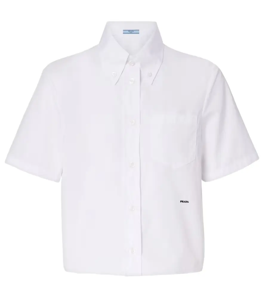 Prada Logo cotton poplin shirt