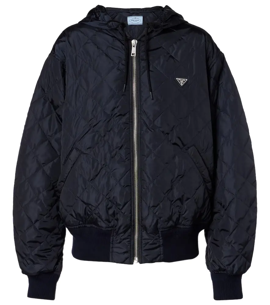 Prada Hooded quilted jacket