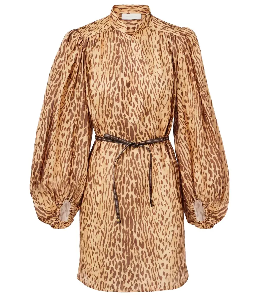 Zimmermann Cascadian leopard-print linen tunic