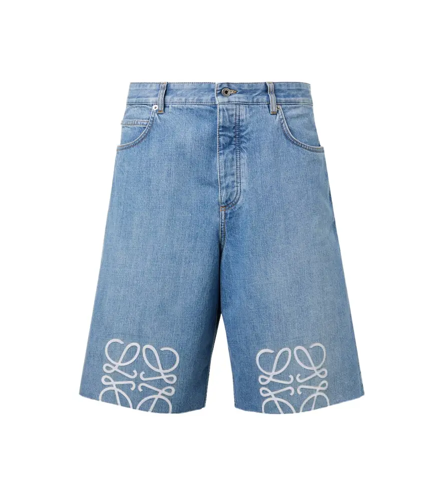 Loewe Anagram denim shorts