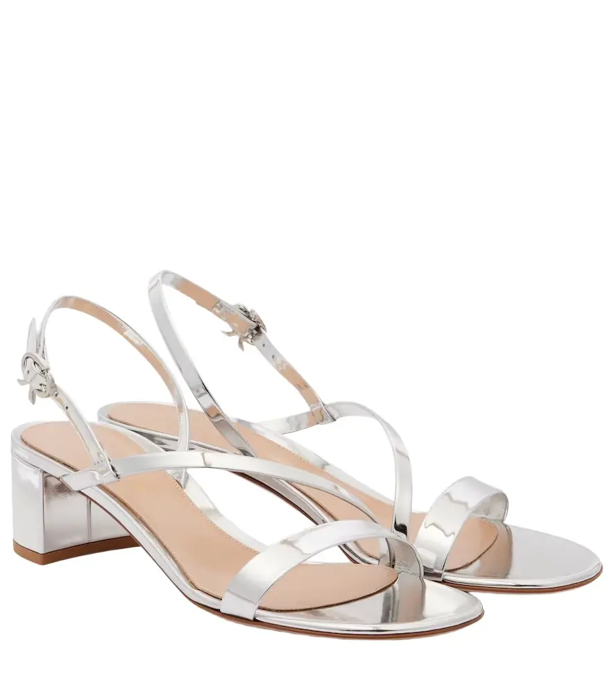 Gianvito Rossi Betsey metallic leather sandals