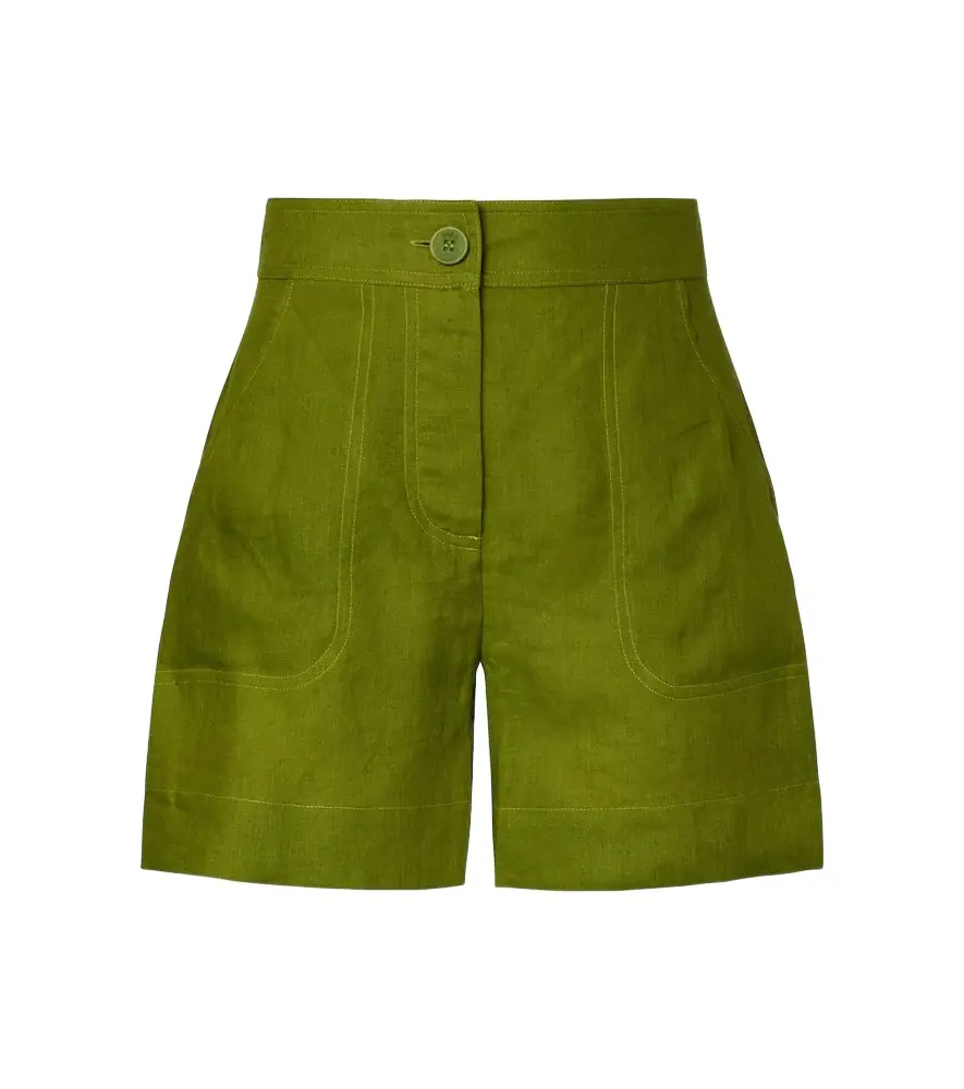 Eres Correct high-rise linen shorts