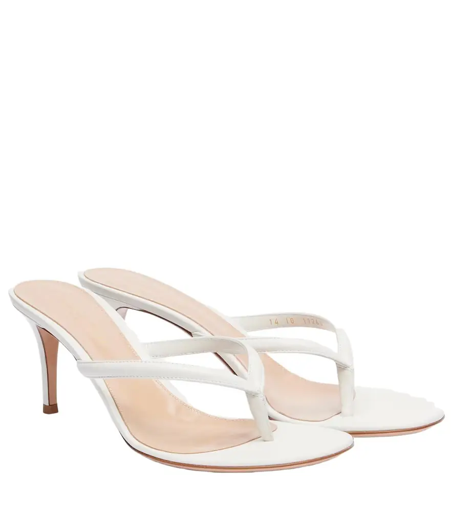 Gianvito Rossi Calypso 70 leather thong sandals