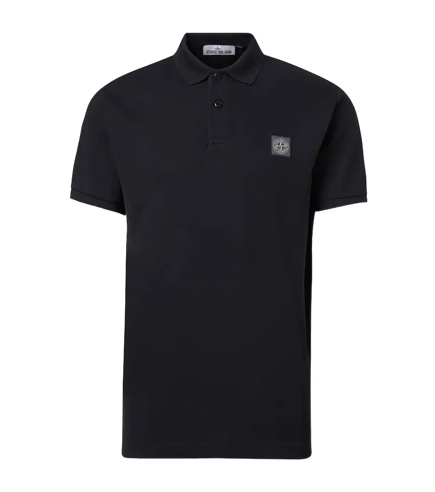 Stone Island Compass cotton piqué polo shirt