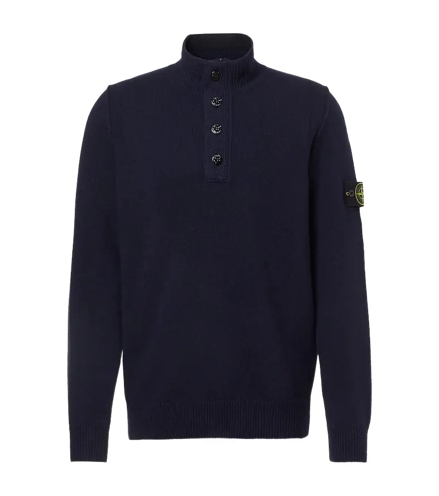 Stone Island Compass wool-blend polo sweater