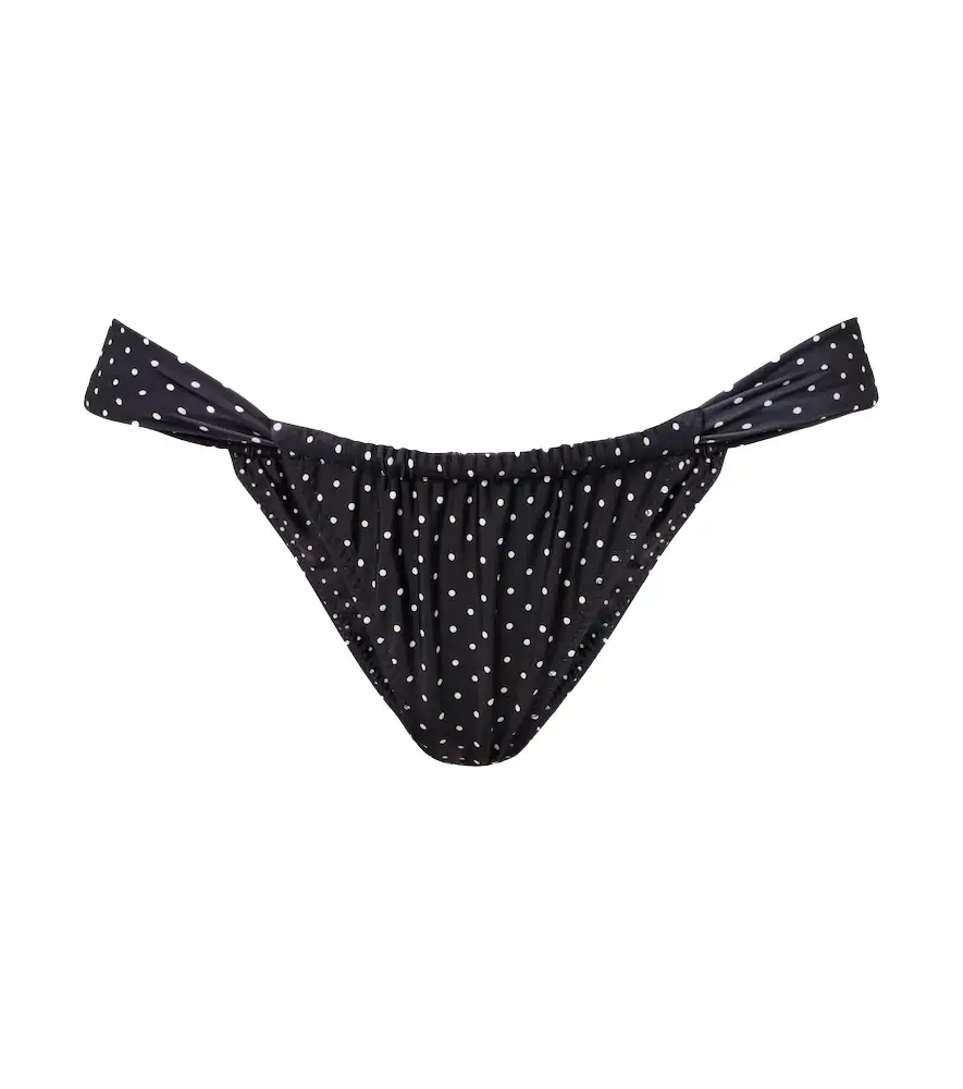 Same Polka-dot ruched bikini bottoms