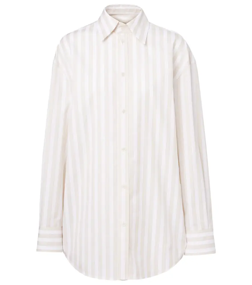 Saint Laurent Cassandre striped cotton shirt