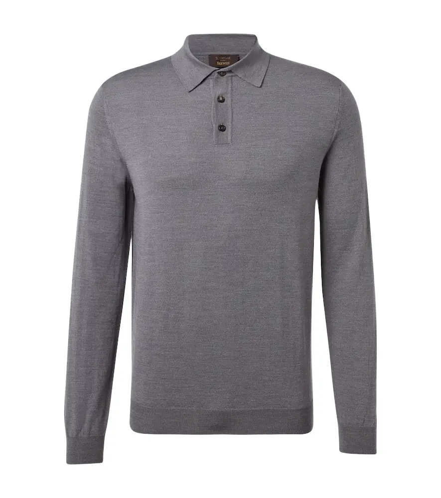 Slowear Wool-blend polo shirt