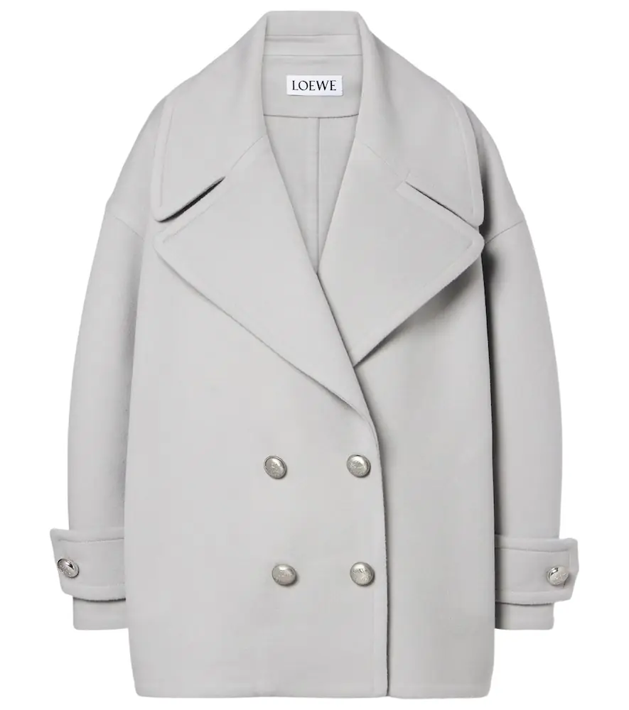Loewe Pebble double-breasted wool peacoat