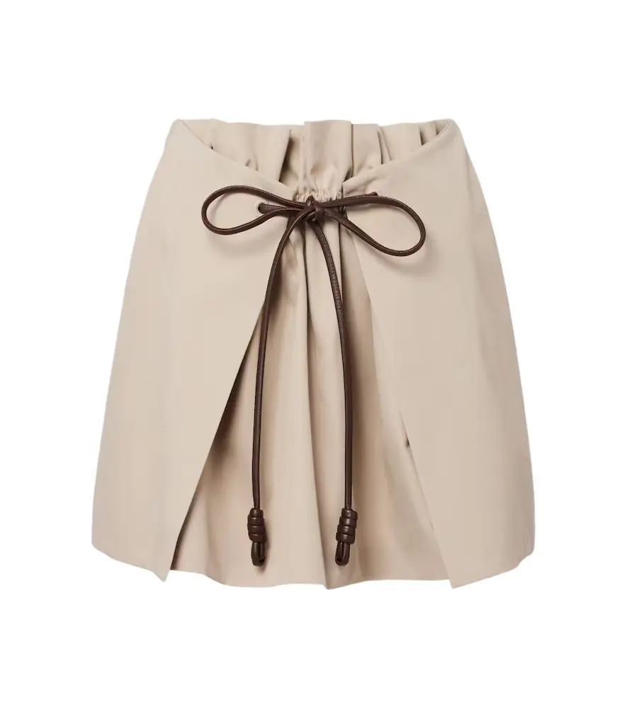 Loewe Cotton and silk gabardine miniskirt