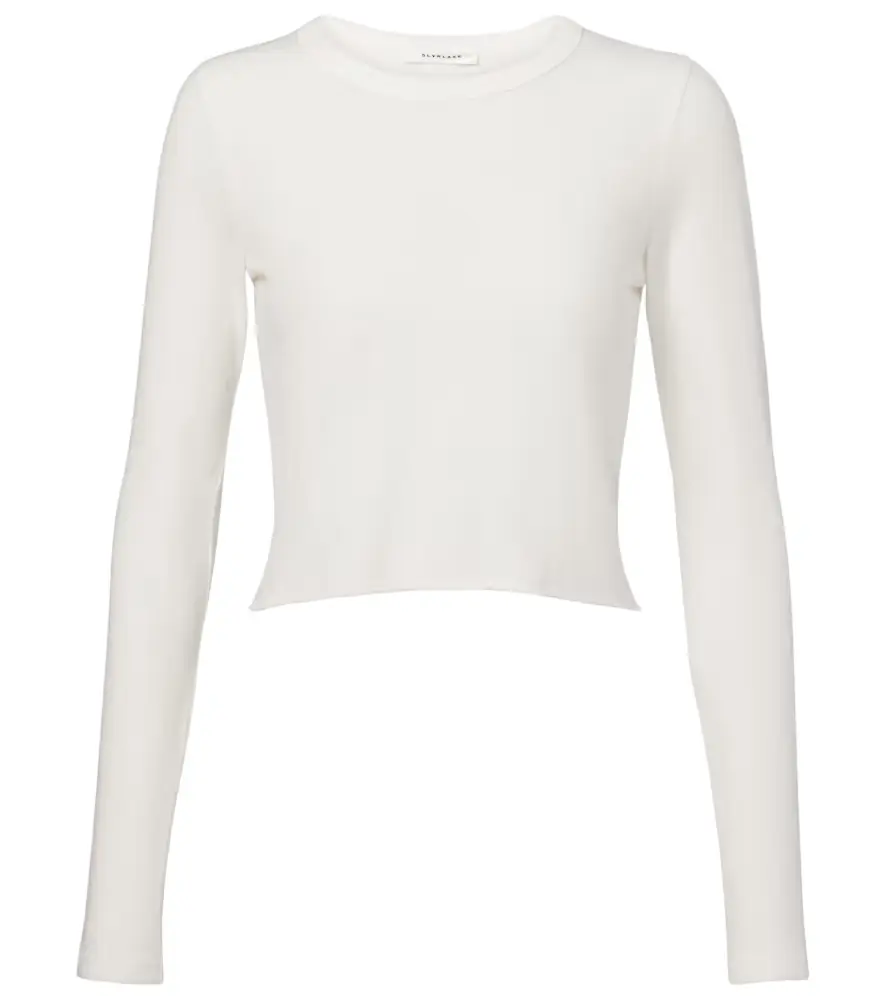 Slvrlake Cropped cotton jersey T-shirt