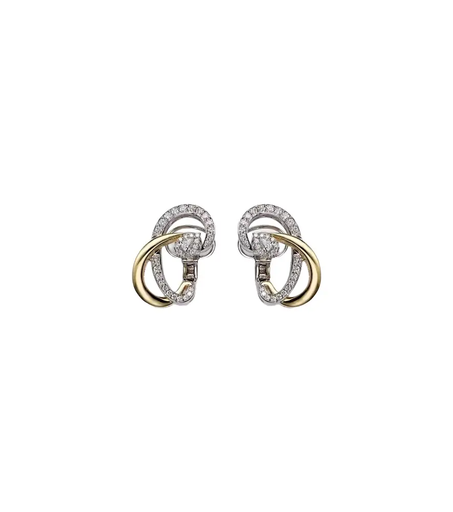 Yeprem Golden Strada 18kt gold earrings with diamonds