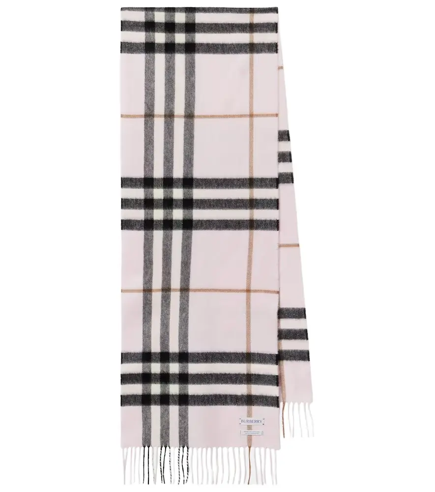 Burberry Check cashmere scarf