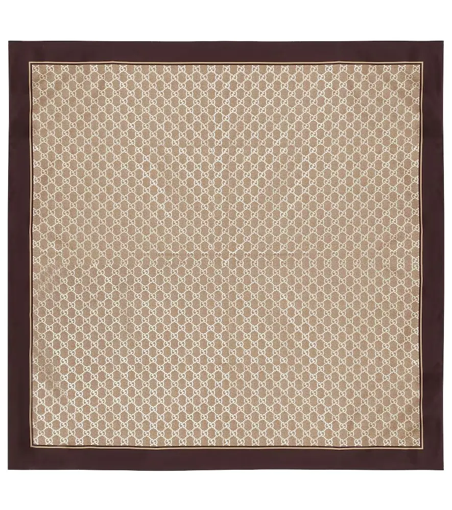 Gucci GG silk twill scarf