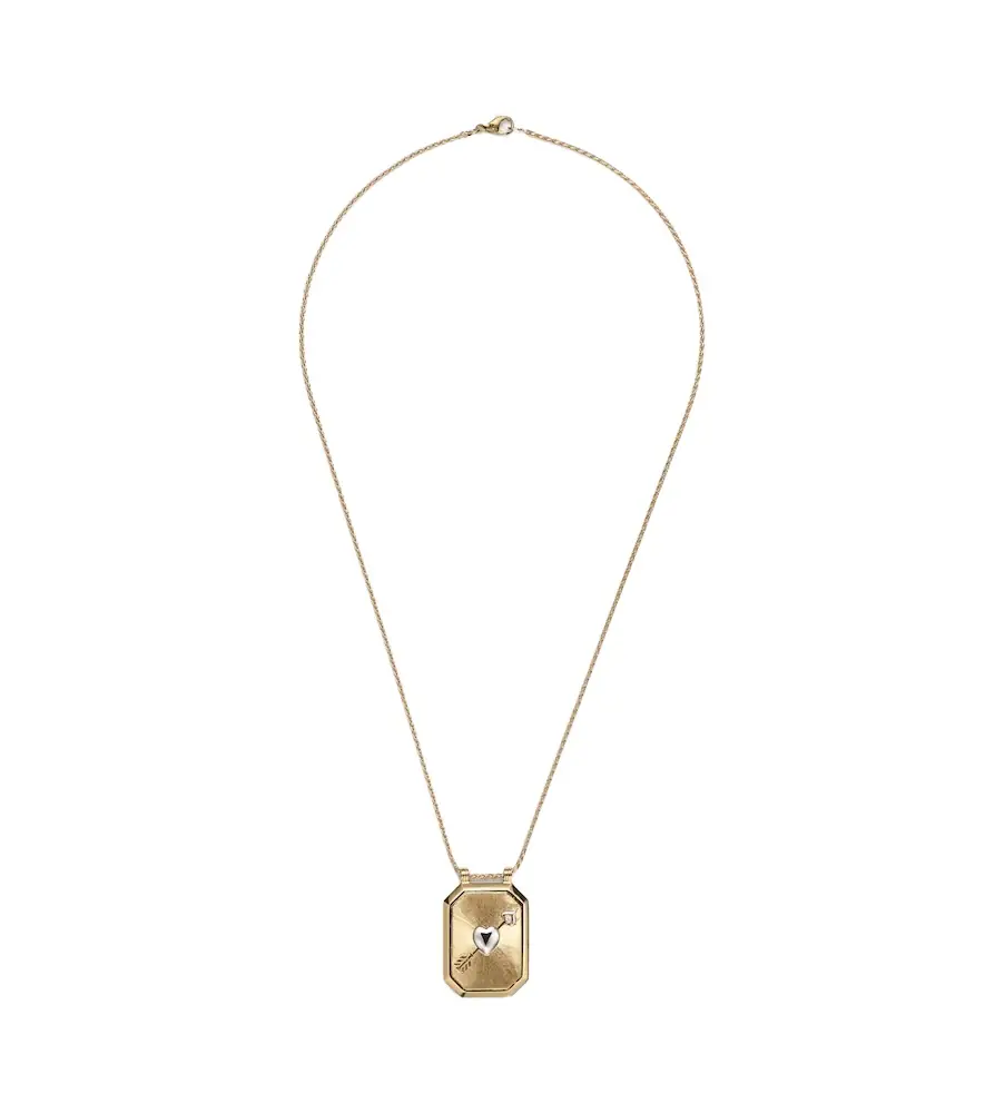 Marie Lichtenberg Caur Percé 18kt yellow and white gold necklace with diamond