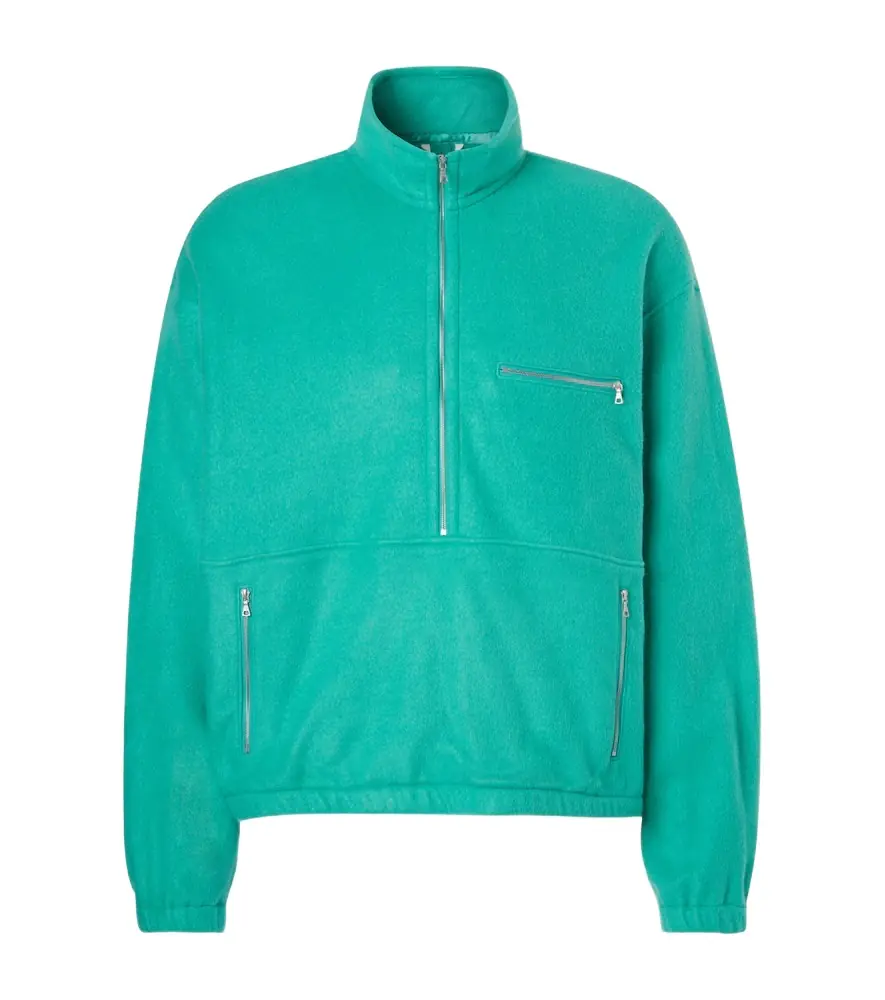 Auralee ilk fleece half-zip sweater