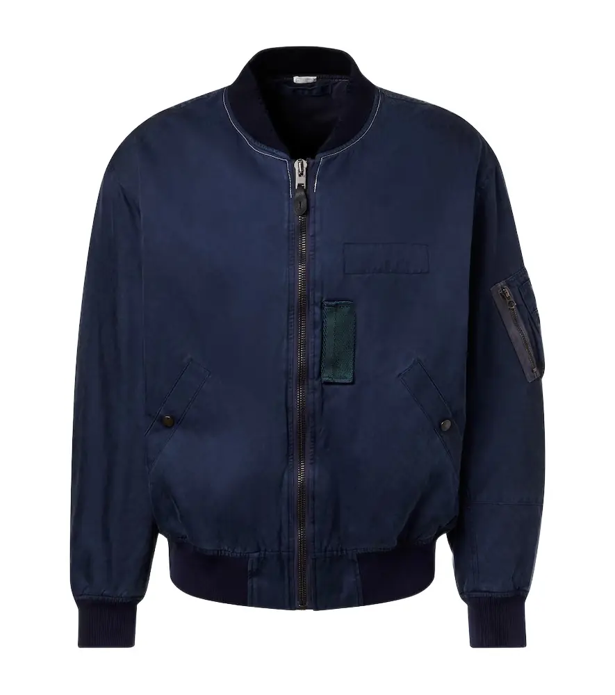 A.Presse A. Presse Vintage silk and cotton bomber jacket