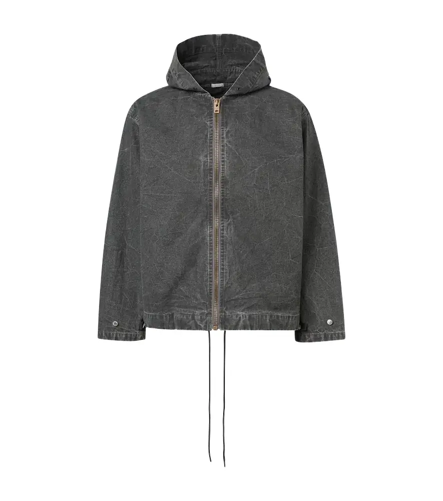 A.Presse A. Presse Vintage hooded distressed denim jacket