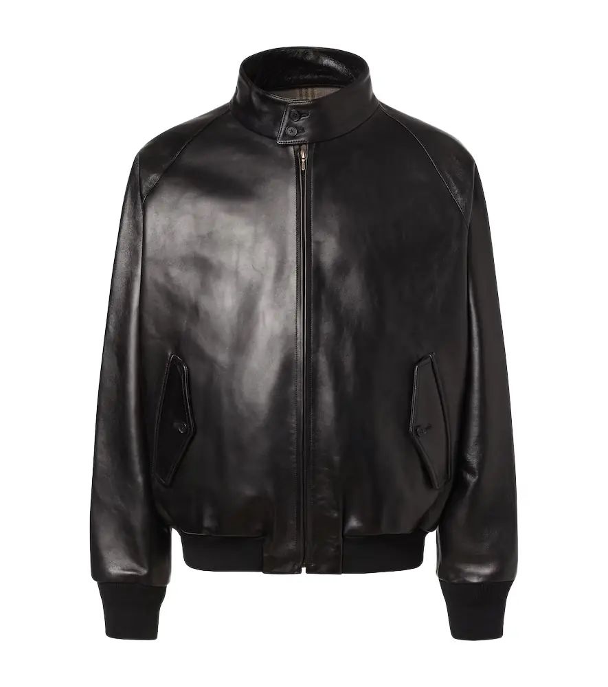 A.Presse A. Presse Leather bomber jacket