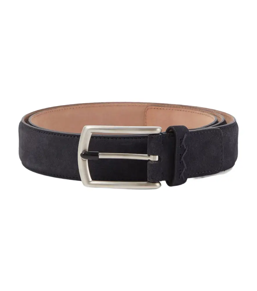 Zegna Triple Stitch leather belt