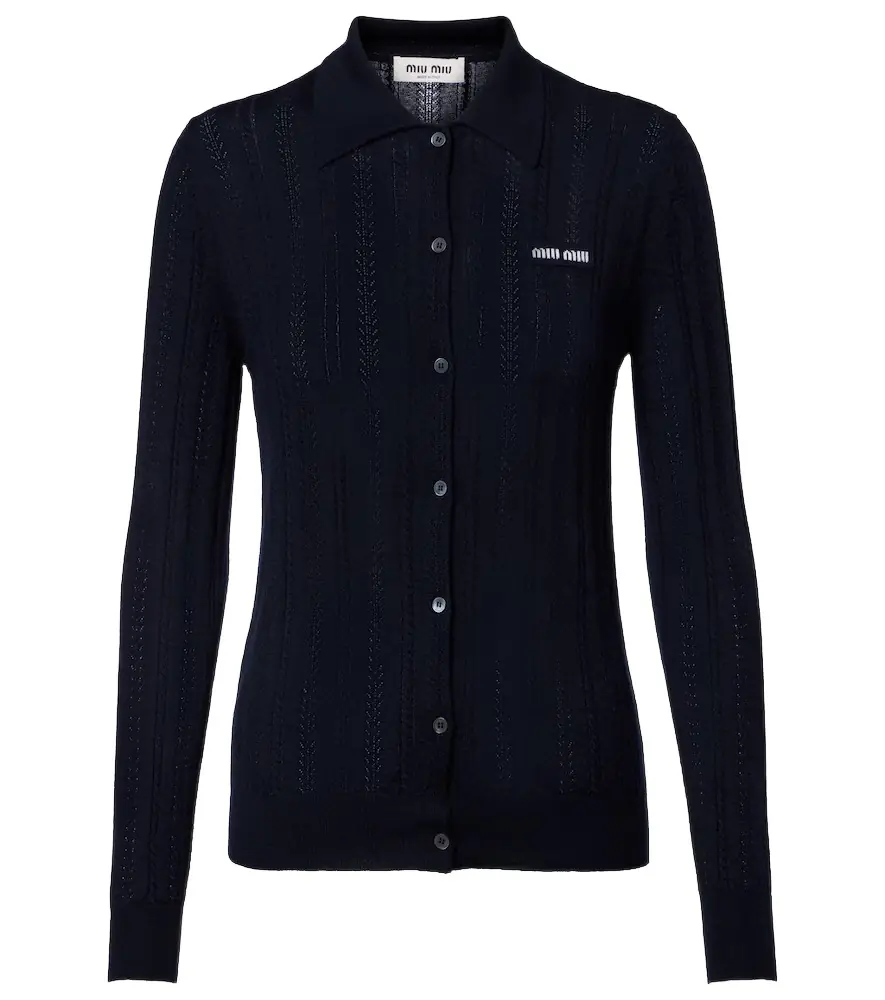Miu Miu Open-knit cashmere cardigan