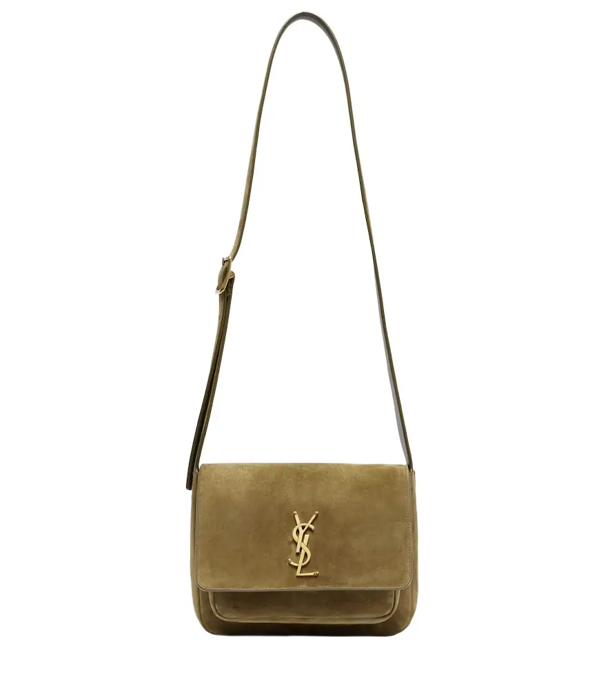 Saint Laurent Niki Cassandre suede shoulder bag