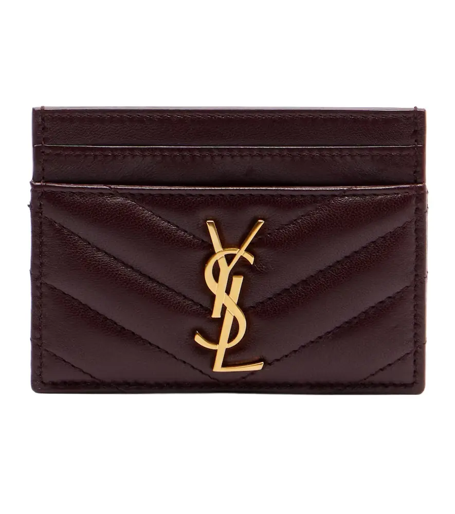 Saint Laurent Cassandre matelassé leather card holder