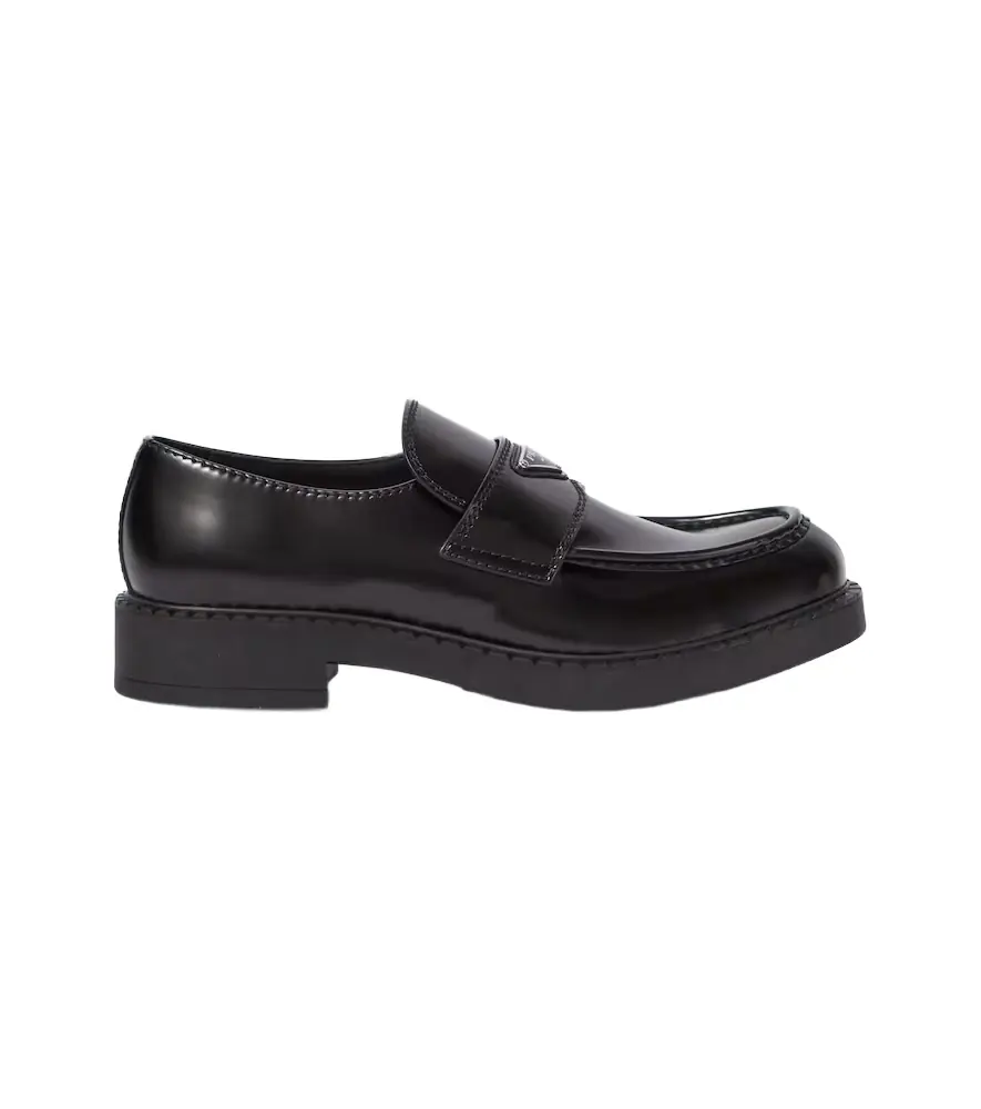 Prada Chocolate leather loafers