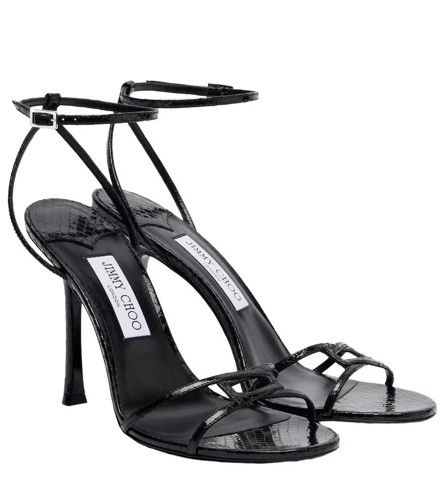 Jimmy Choo Leo 100 leather sandals