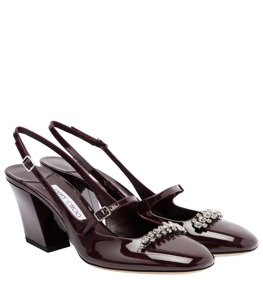 Jimmy Choo Belinda 70 patent leather slingback pumps - Women's Shoes