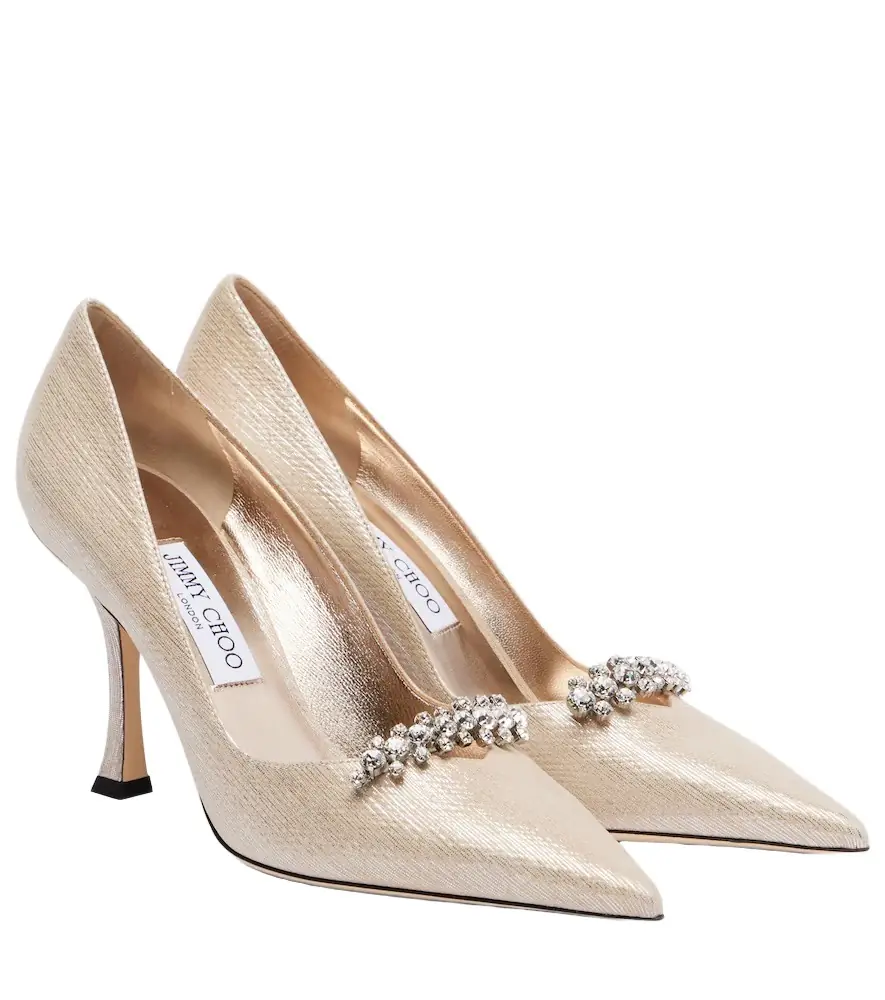 Jimmy Choo Belinda 90 metallic leather pumps - Women's Shoes