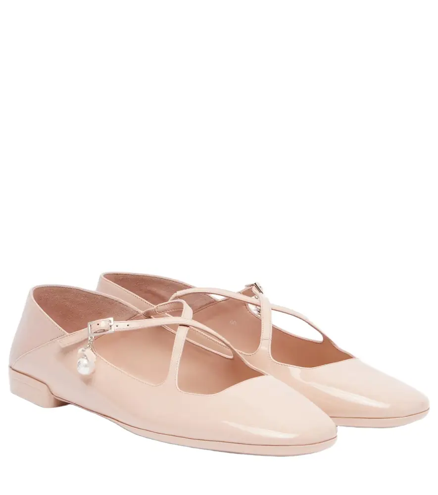 Jimmy Choo Eleri patent leather ballet flats - Women's Shoes