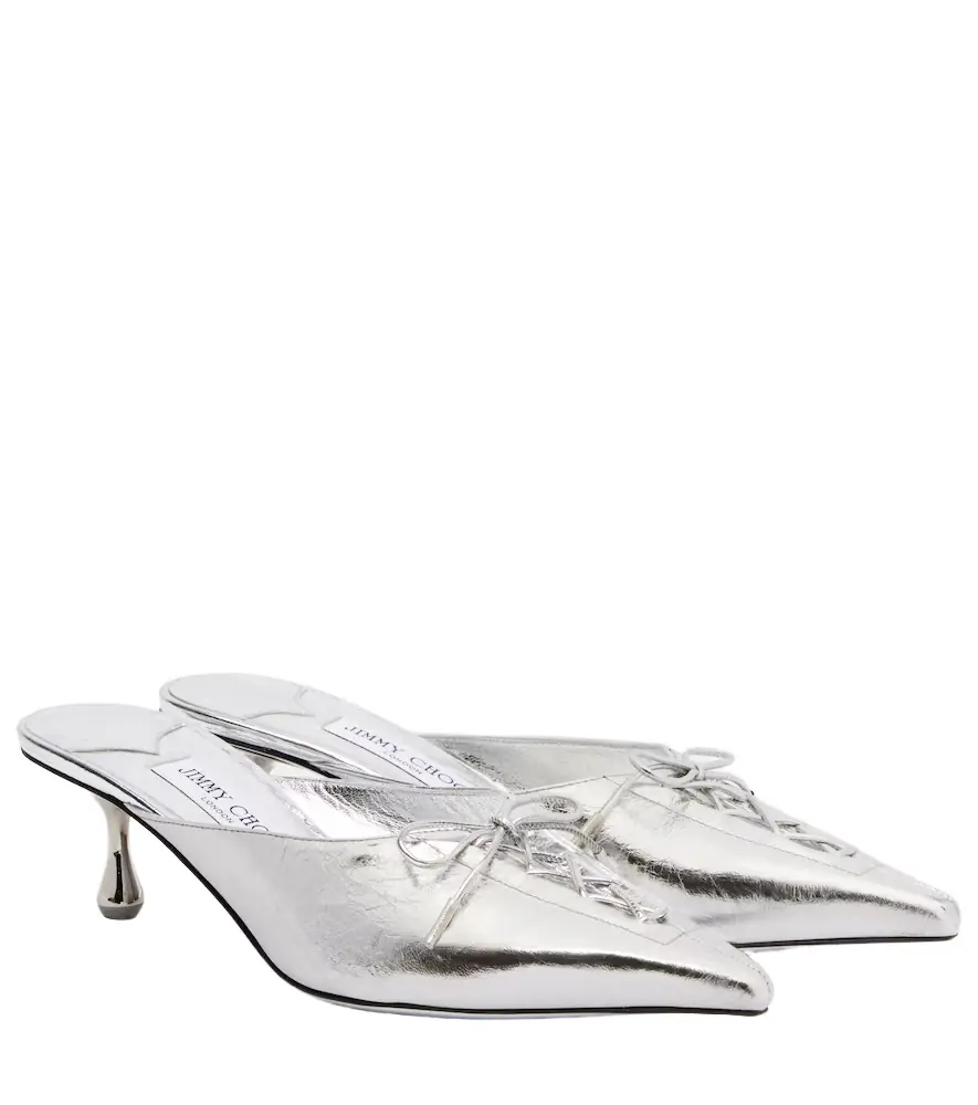 Jimmy Choo Scarlett 50 metallic leather mules - Women's Shoes