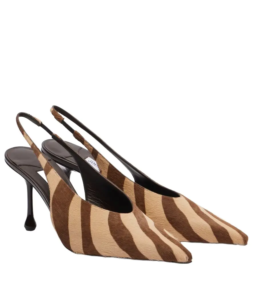 Jimmy Choo Isa 80 calf hair slingback pumps - Women's Shoes