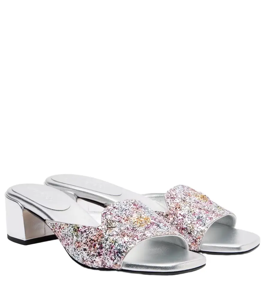 Jimmy Choo Dina 45 glitter mules - Women's Shoes