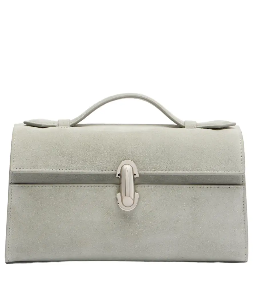Savette Symmetry suede tote bag
