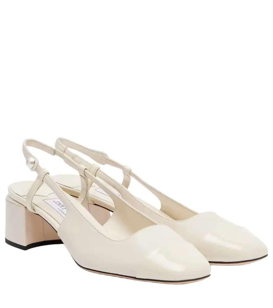 Jimmy Choo Elisa 45 leather slingback pumps