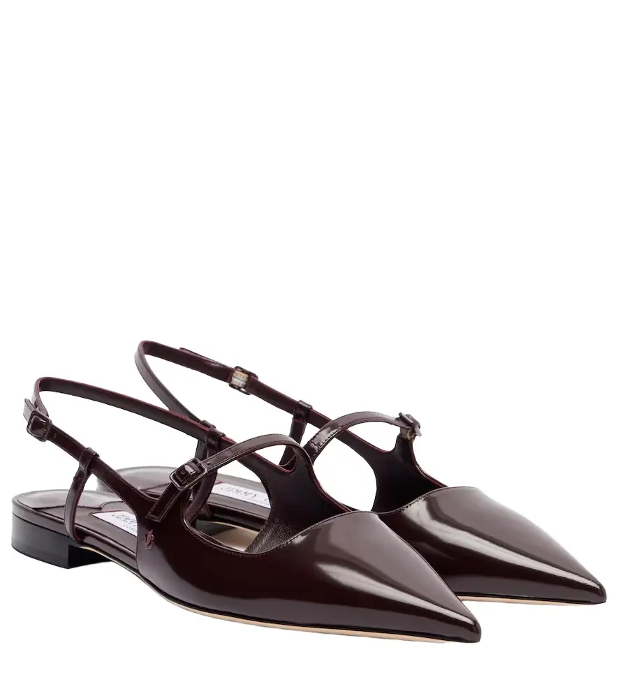 Jimmy Choo Didi patent leather slingback flats