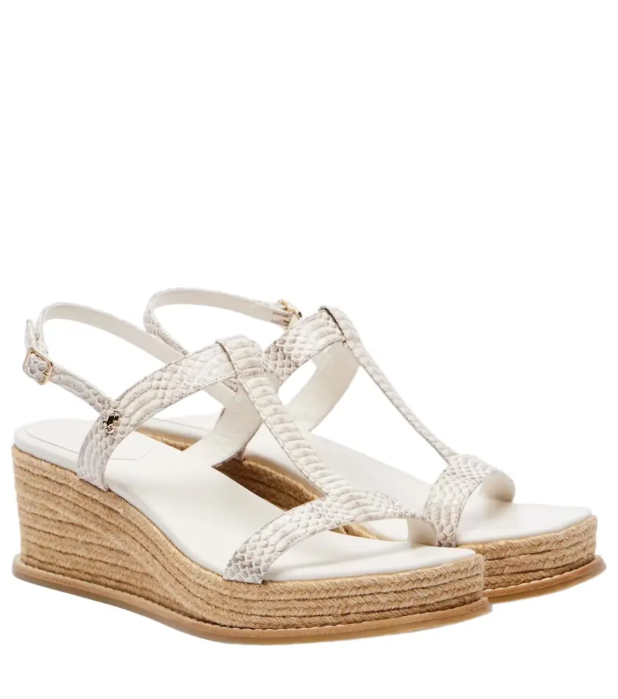 Jimmy Choo Theia 100 leather espadrille wedges - Women's Shoes
