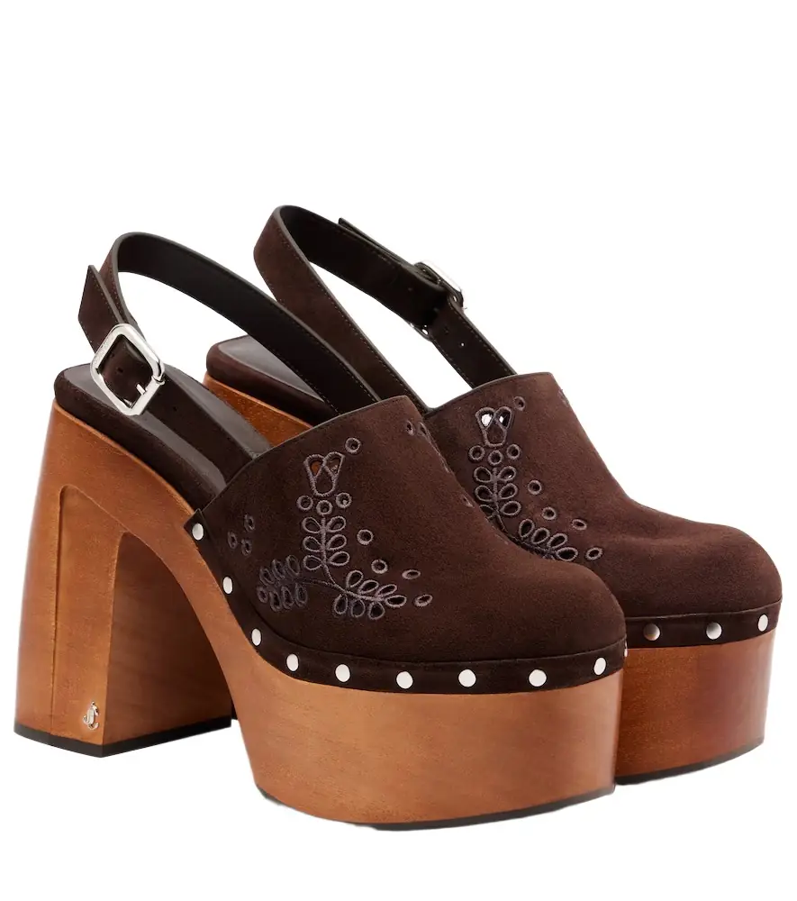 Jimmy Choo Alida 135 suede platform clogs - Women's Shoes