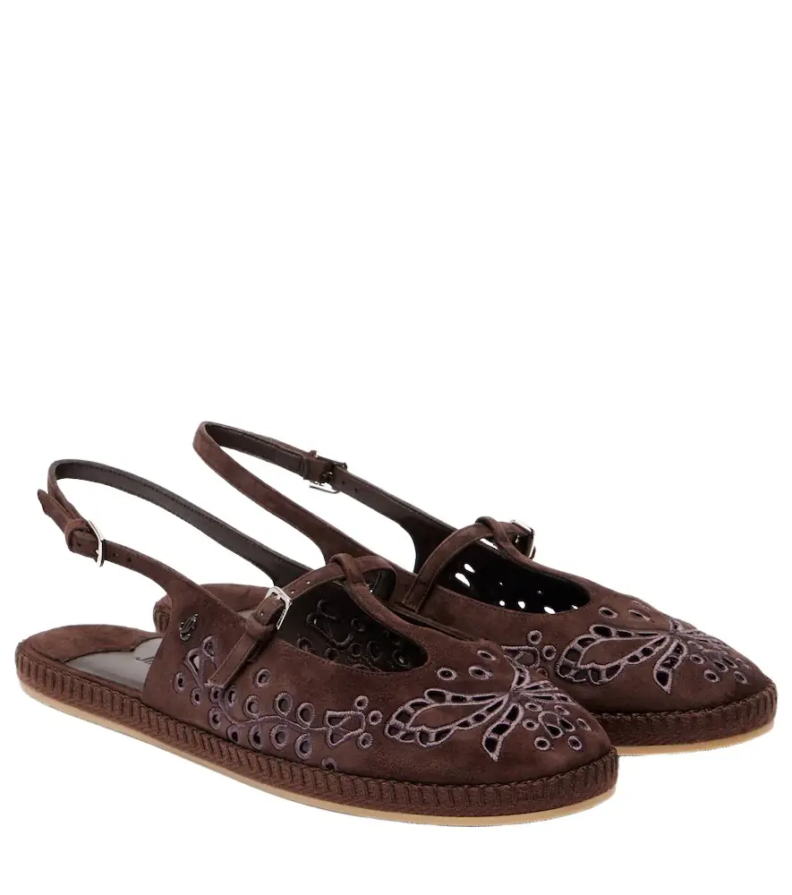 Jimmy Choo Amiee embroidered suede espadrilles - Women's Shoes