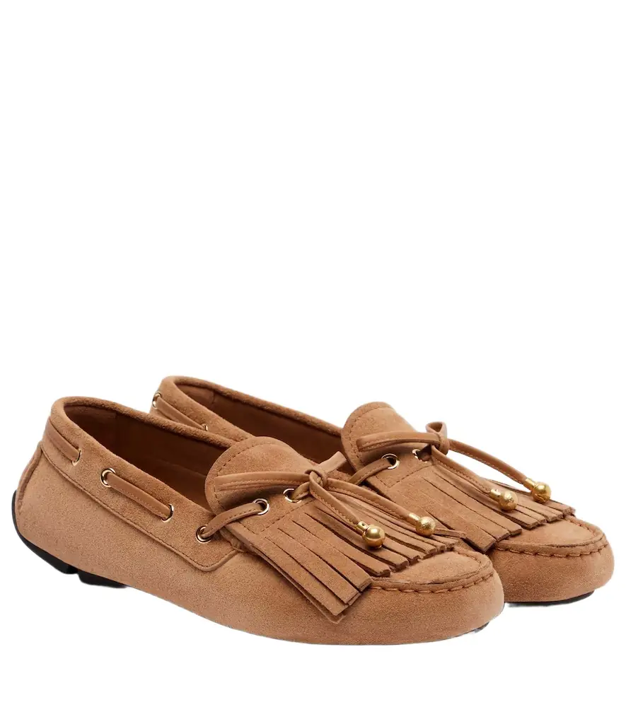 Jimmy Choo Manon F fringed suede boat shoes