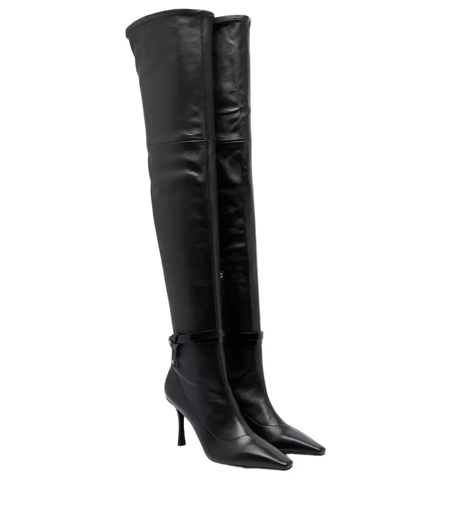 Jimmy Choo Camie 85 leather over-the-knee boots