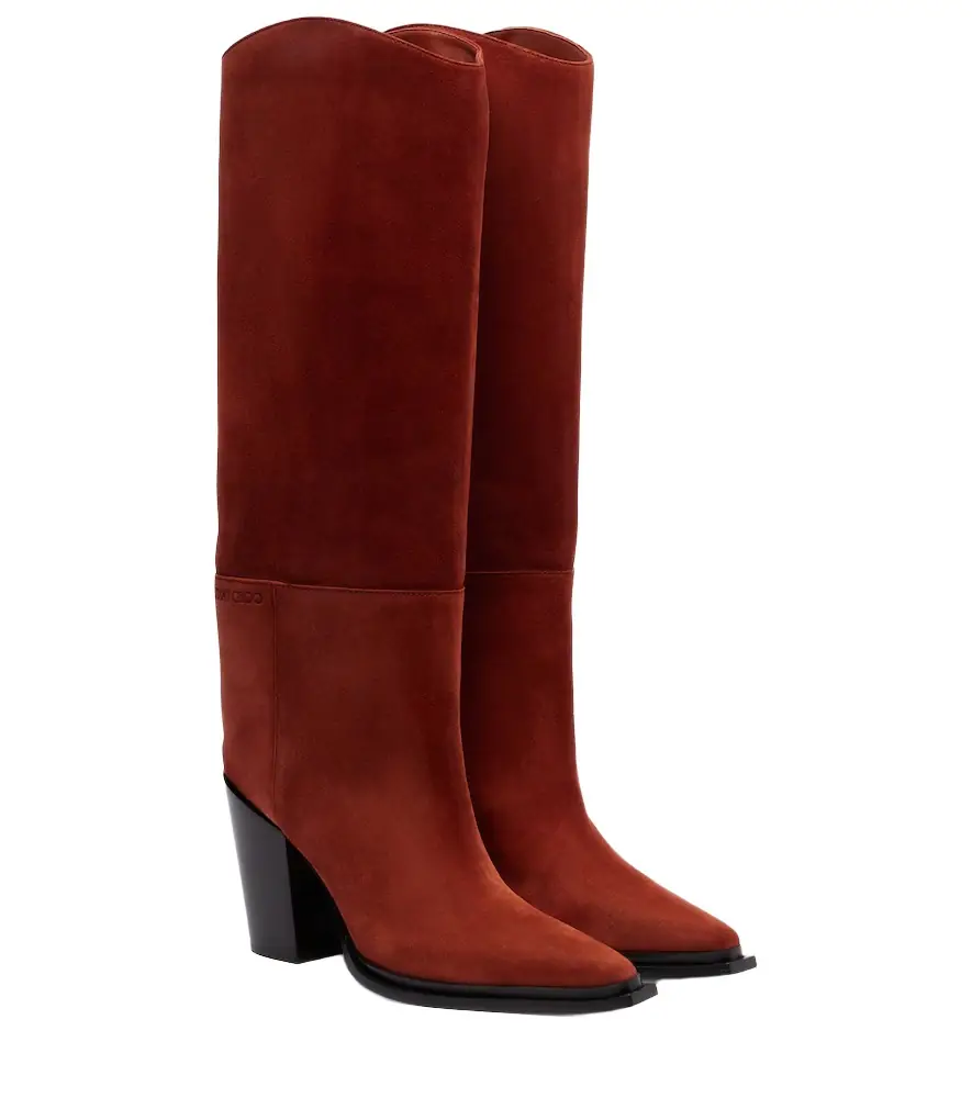 Jimmy Choo Cece 80 suede knee-high boots - Women's Shoes