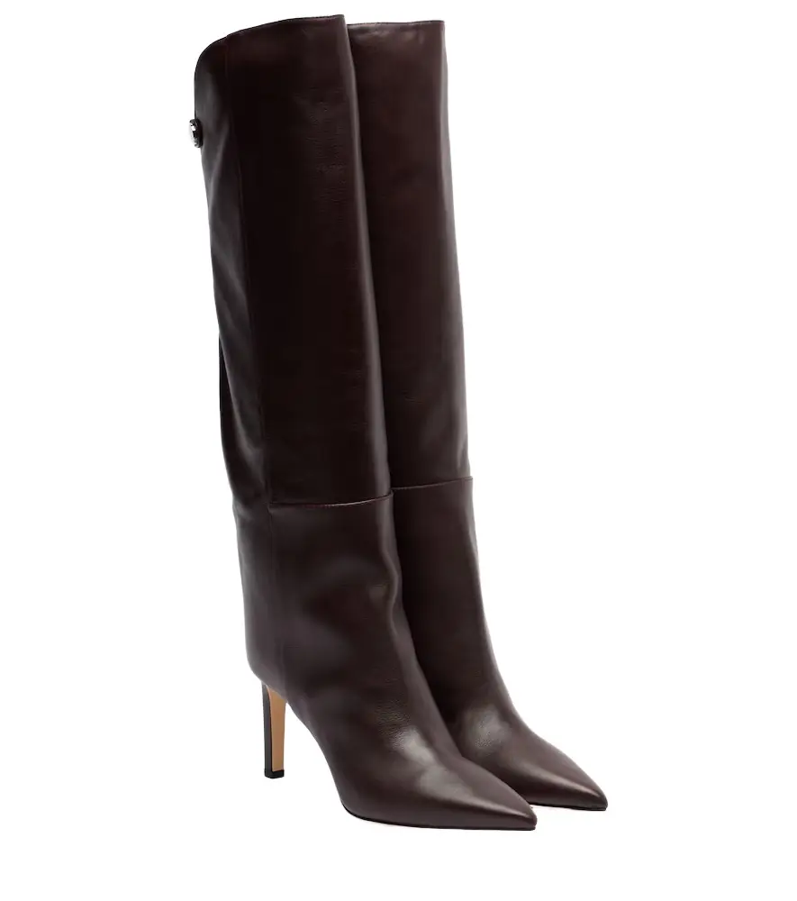 Jimmy Choo Alizze 85 leather knee-high boots