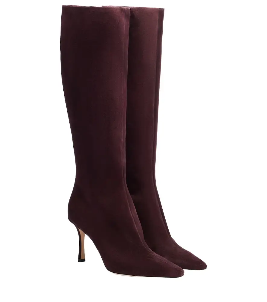 Jimmy Choo Agathe 85 suede knee-high boots - Women's Shoes
