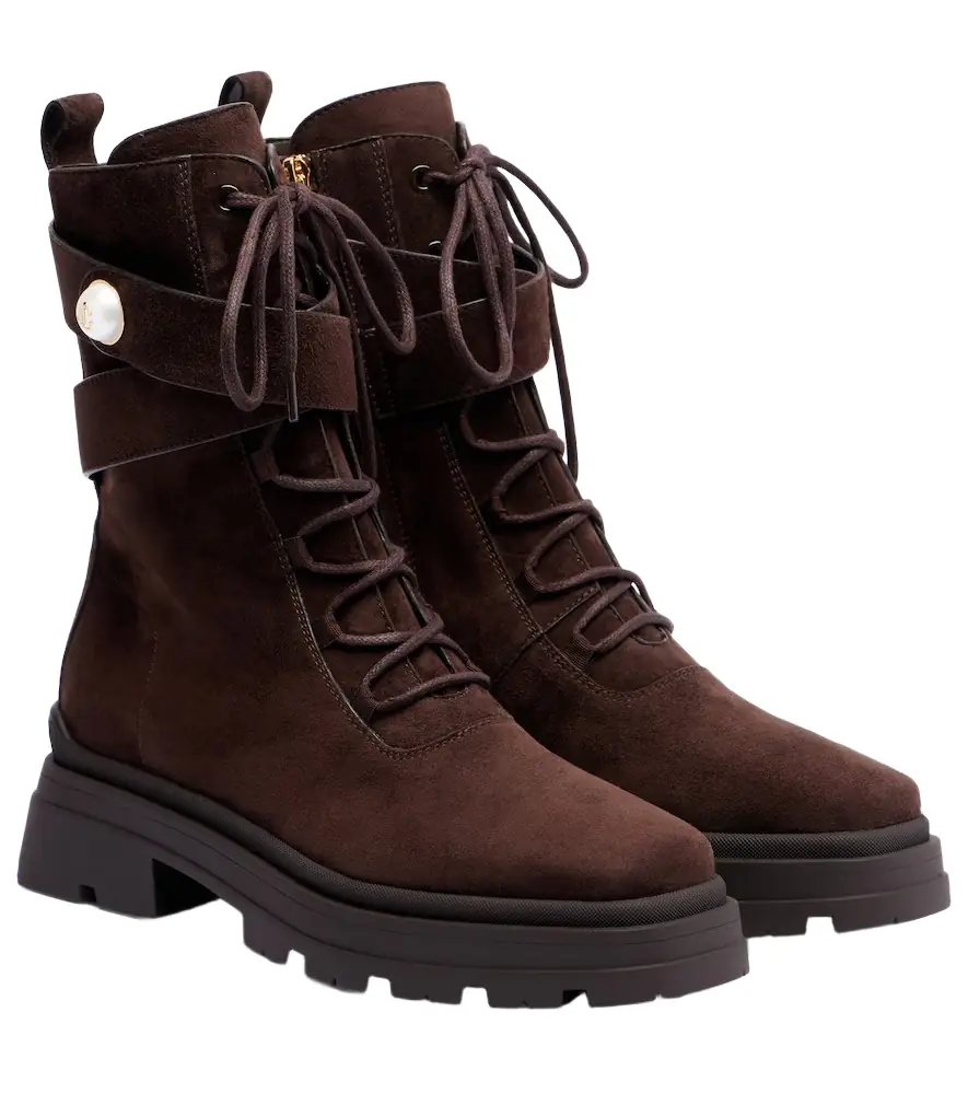 Jimmy Choo Noemi 45 suede combat boots - Women's Shoes