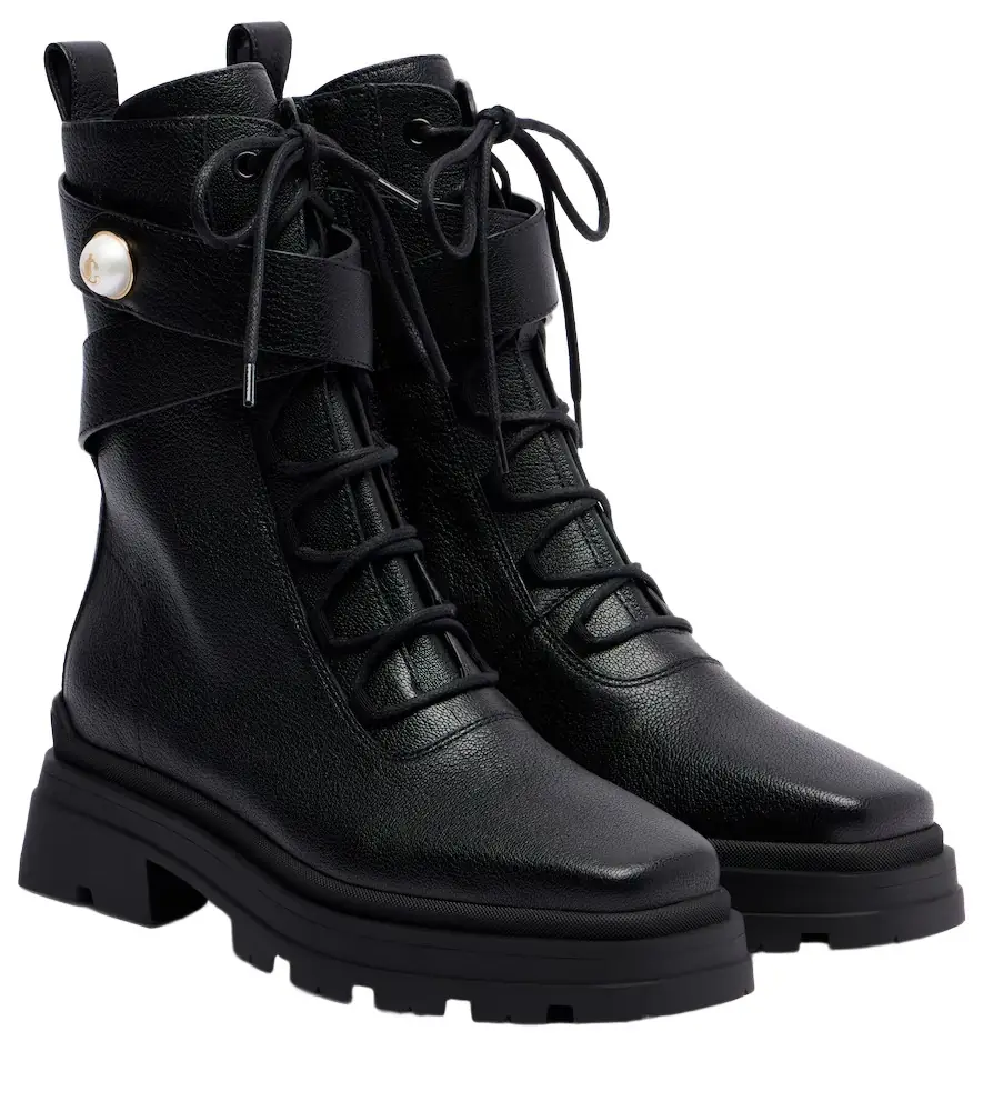 Jimmy Choo Noemi 45 leather combat boots - Women's Shoes